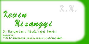 kevin misangyi business card